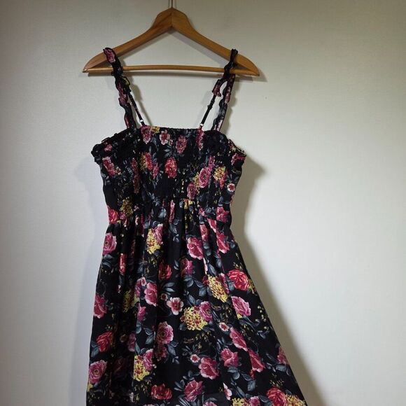 EUC XHILARATION FLORAL BUSTIER TANK SHORT DRESS SIZE L - Picture 3 of 13